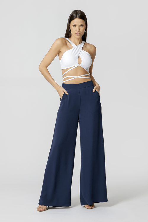 Blusa Cropped Amarração - Branco
