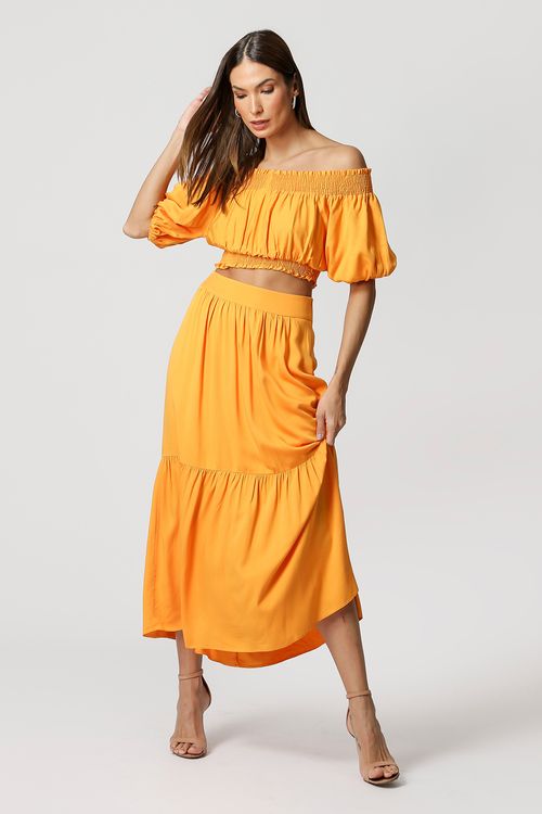 Blusa Ombro a Ombro com Lastex - Sol