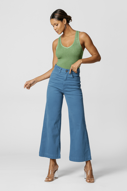 Blusa Regata de Lurex com Brilho - Bandeira