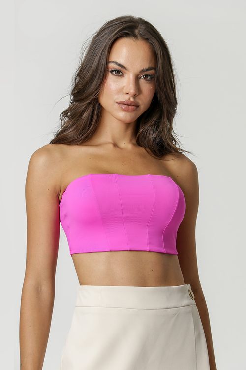 Top Faixa Corset - Pink Neon