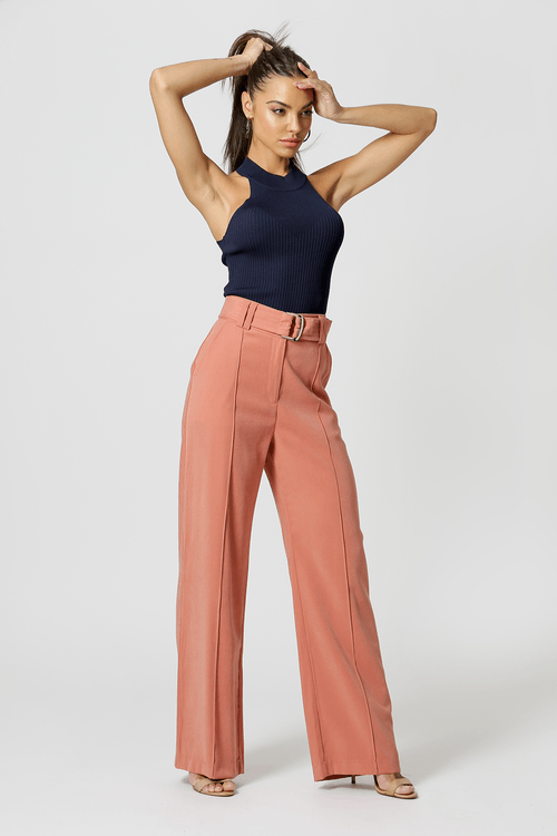 Blusa Cava Americana com Gola - Marinho