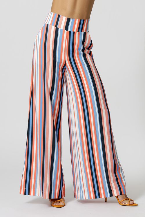 Calça Pantalona Estampada - Royal Cl 7170
