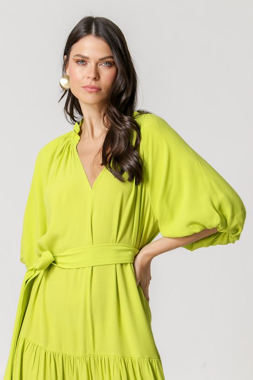 Vestido Marias Com Manga Bufante - Cana