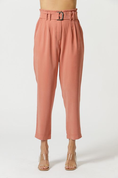 Calça Clochard Com Faixa - Salmao Esc
