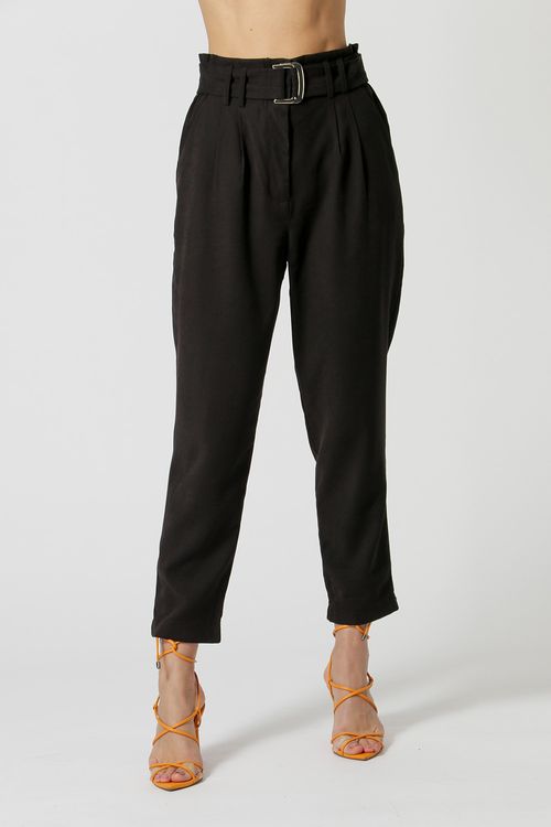 Calça Clochard Com Faixa - Preto