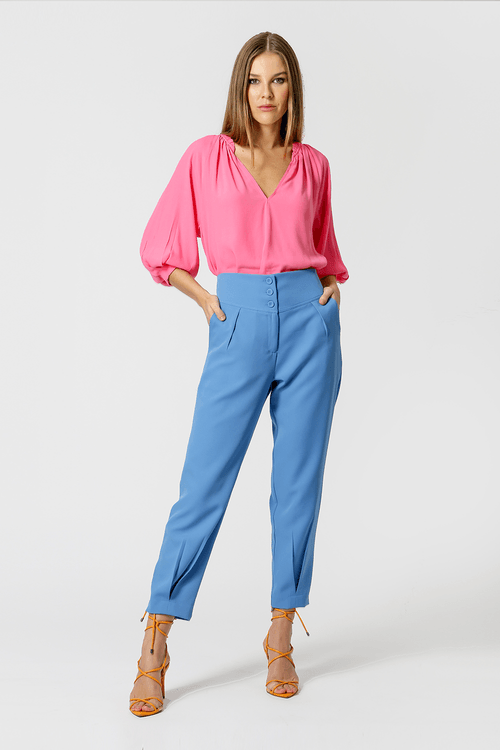 Blusa Gola Franzida - Pink Claro 1