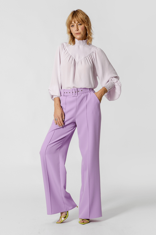 Blusa Franzida - Lilas Claro