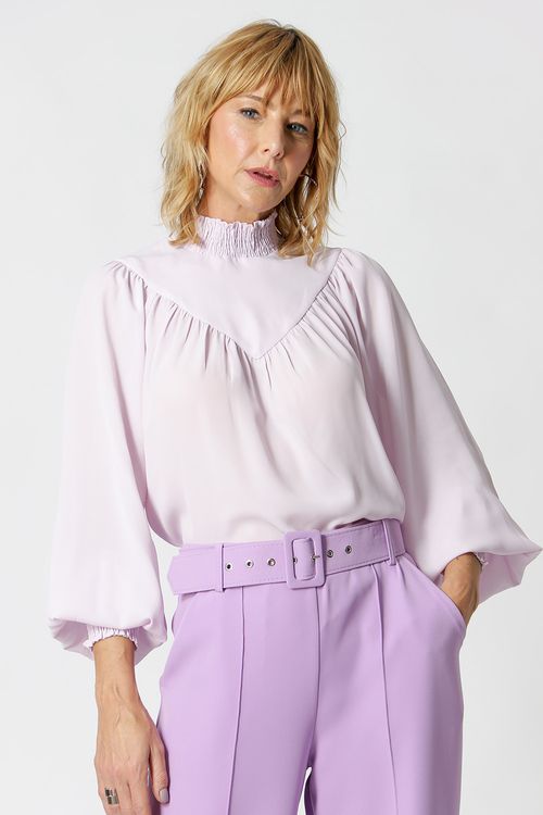Blusa Franzida - Lilas Claro