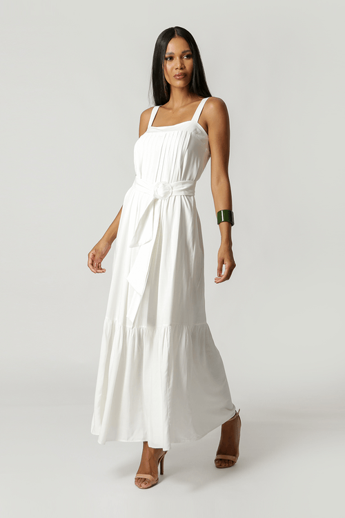 Vestido Longo Alça - Off White