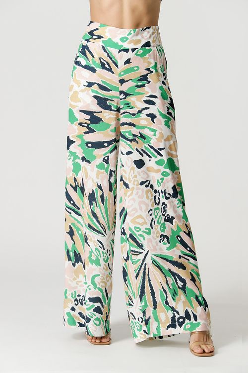 Calça Com Elástico No Cós - Verde 2080