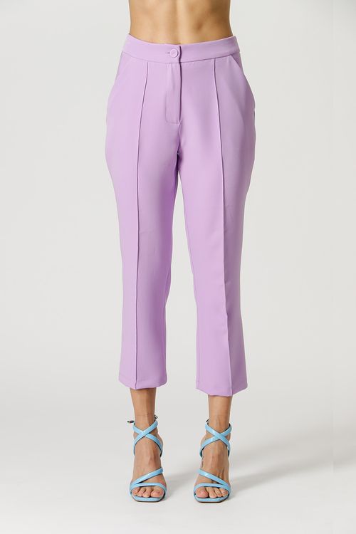 Calça Pantacourt Alfaiataria - Lilas Claro