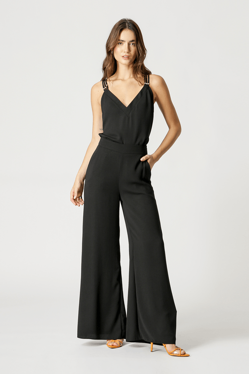 Blusa De Alça E Decote V - Preto