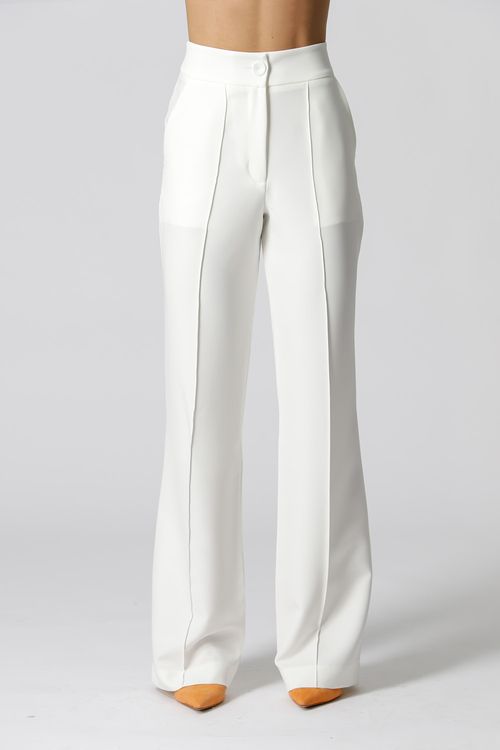 Calça Pantalona Com Vinco - Off White