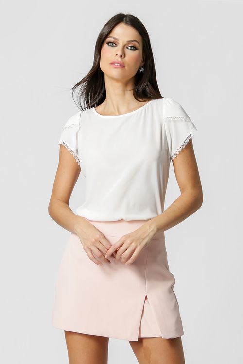 Blusa Manga Tulipa - Off White
