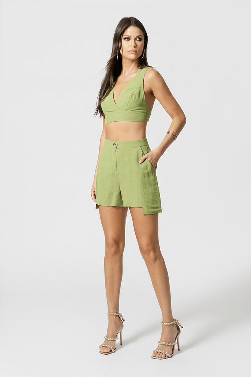 Short Bolsos Cargo - Oliva