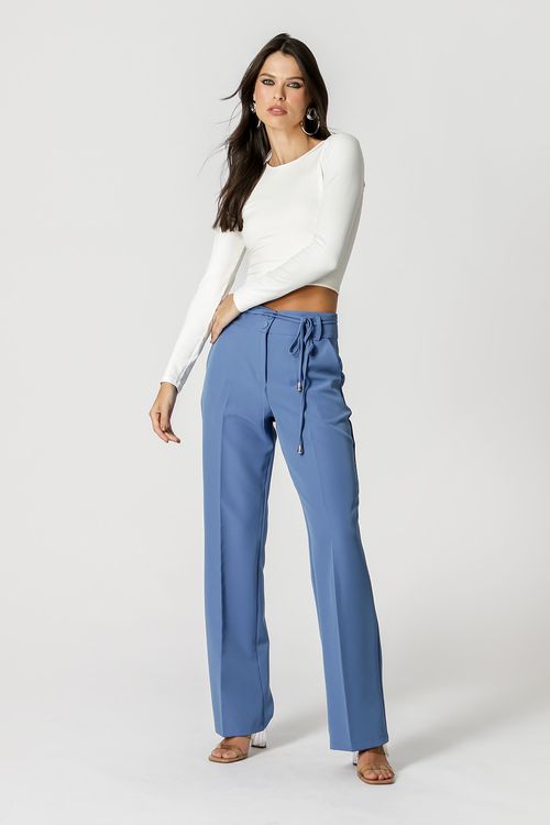 Blusa Cropped Manga Longa - Off White 1