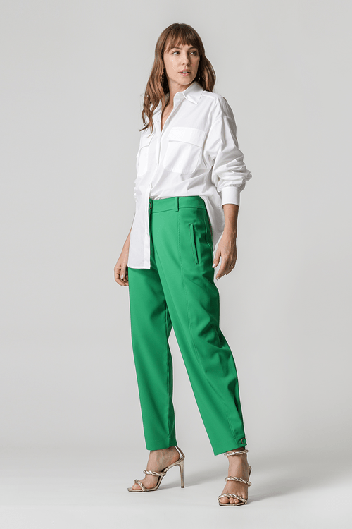 Camisa Ampla Com Bolsos - Off White