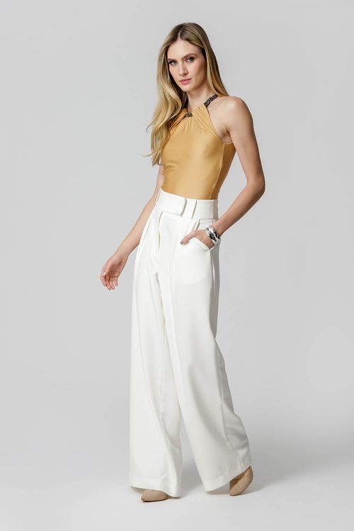 Body Com Colar De Strass - Gold
