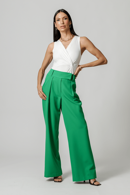 Body Malha Amni com Twist Lateral - Off White 1