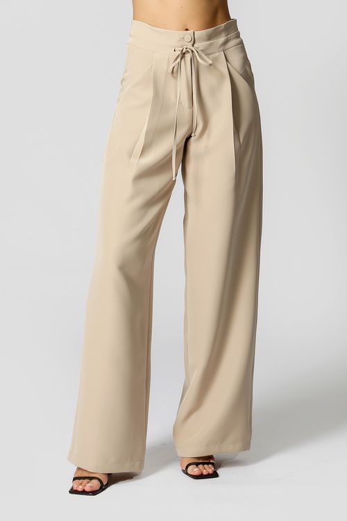 Calça Cós Duplo - Areia