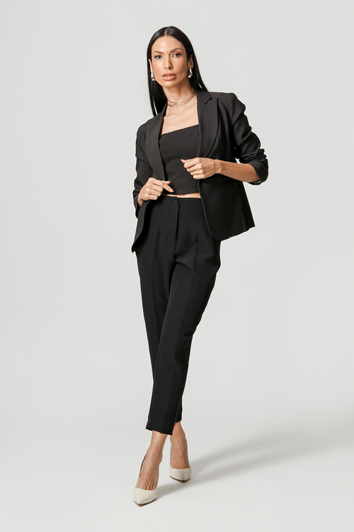 Calça Cenoura Alfaiataria - Preto 2