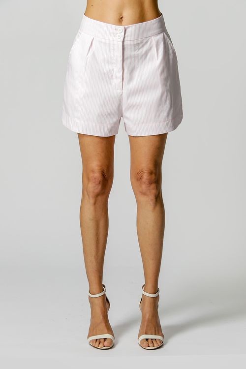 Shorts Com Bolso Faca Listrado - Off White 90157