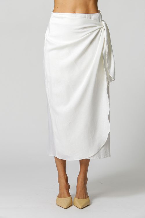 Saia Transpassada Com Laço - Branco