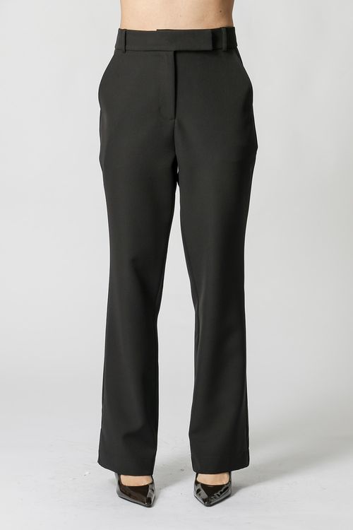 Calça Reta Cós Minimalista - Preto