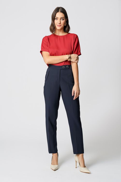 Blusa Com Manga Barra Italiana - Vinho 1
