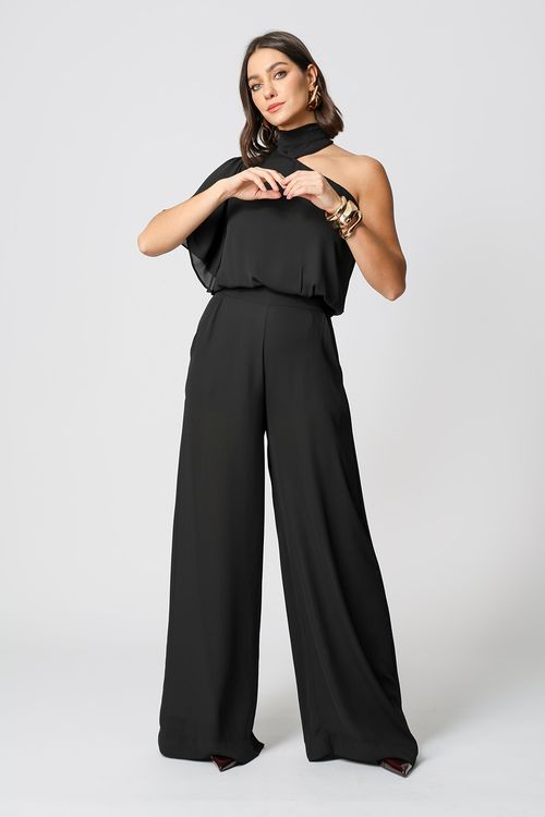 Blusa Balonê Com Manga Angel - Preto