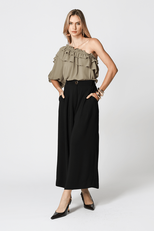 Calça Pantacourt - Preto